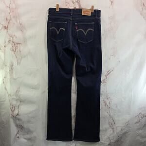 Levis Jeans Women 30 X 31 High Rise Curvy Bootcut Dark Wash Indigo Western